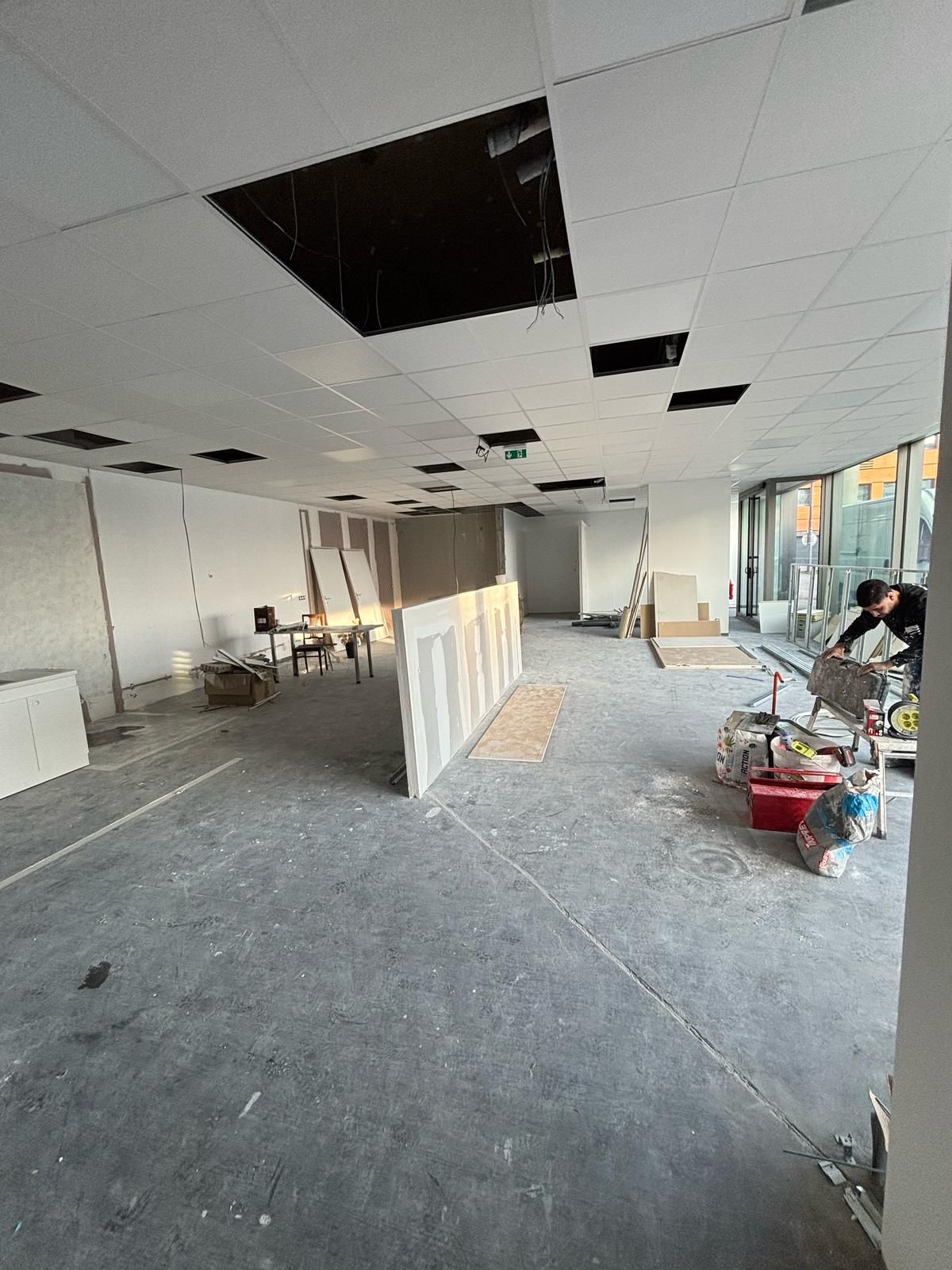 Placo : Plateau de bureaux : cloisons et faux plafond
